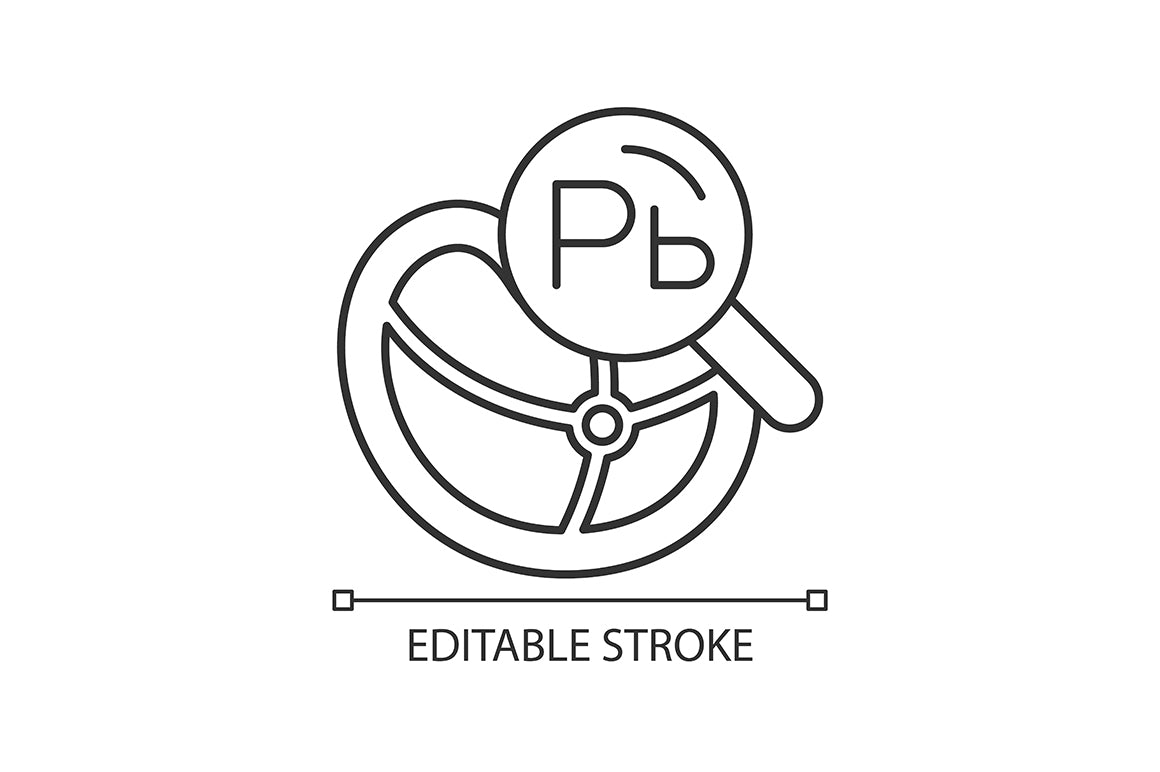 Food testing linear icons set for dark and light mode
