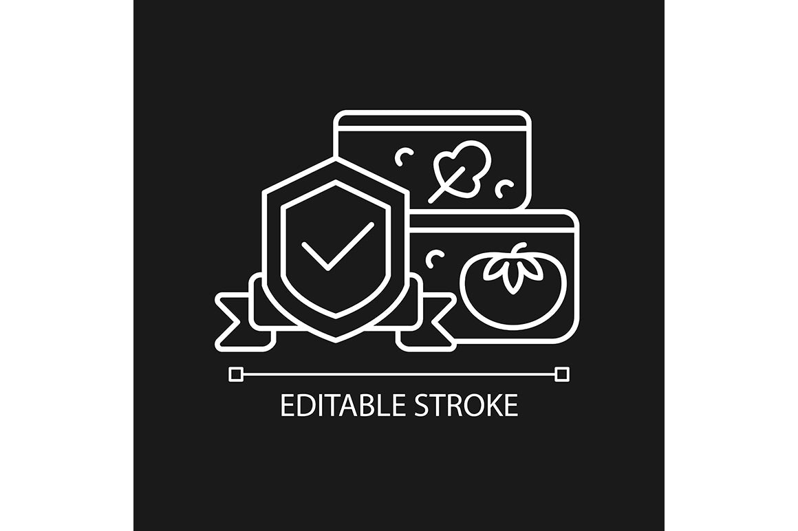 Food testing linear icons set for dark and light mode