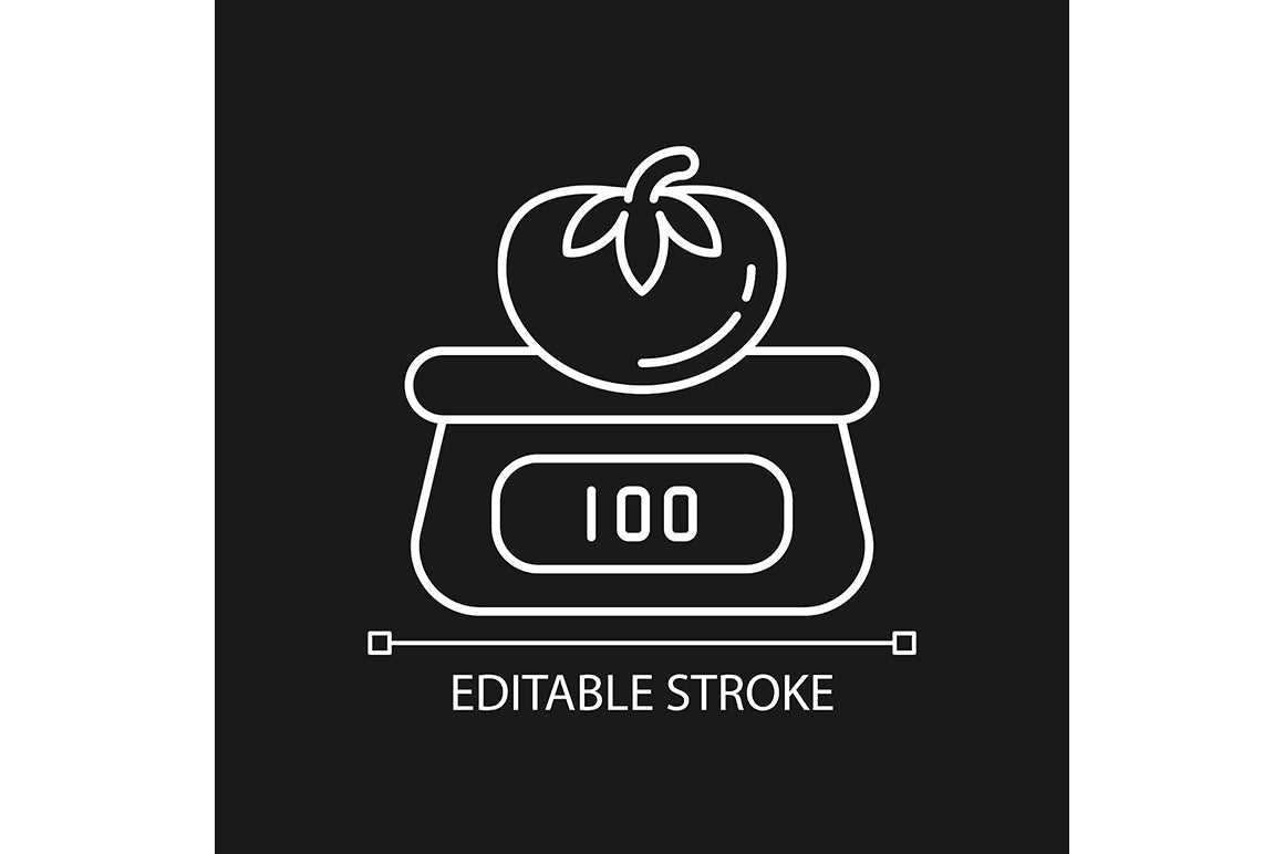 Food testing linear icons set for dark and light mode
