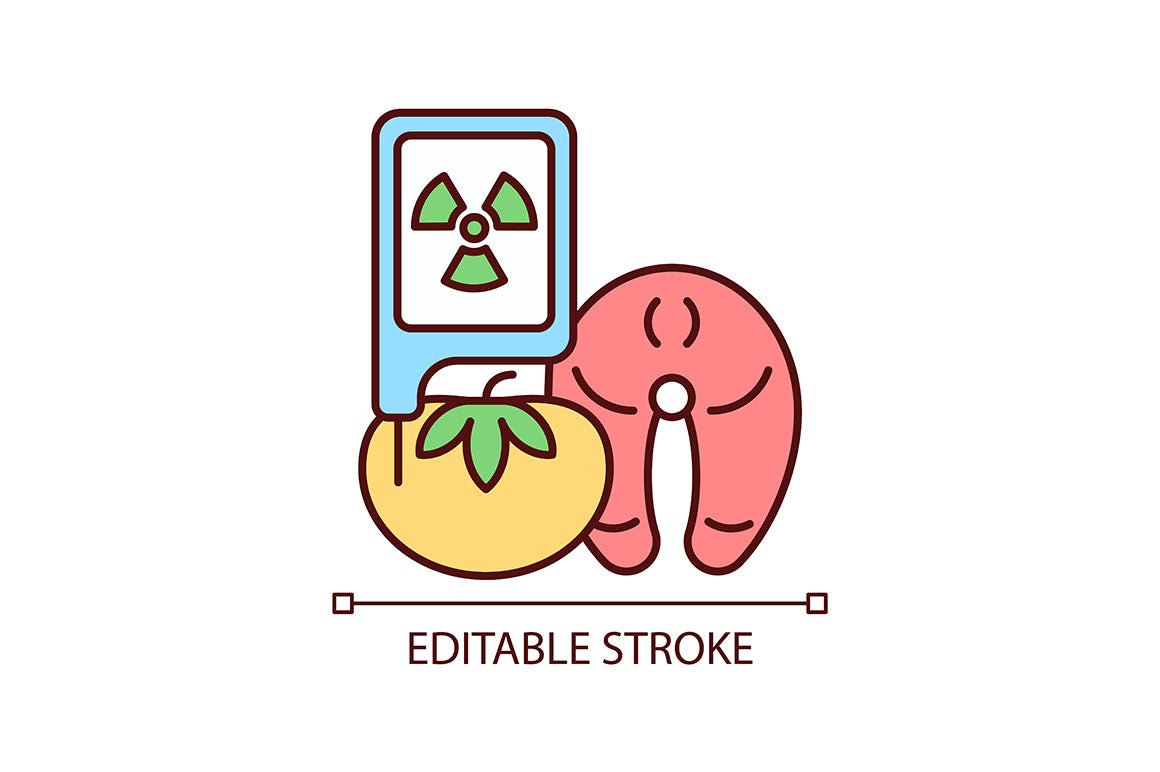 Food testing RGB color icons set