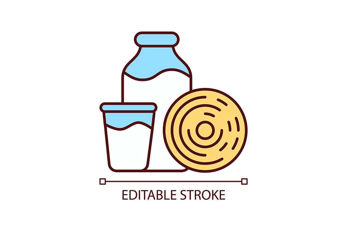 Food testing RGB color icons set