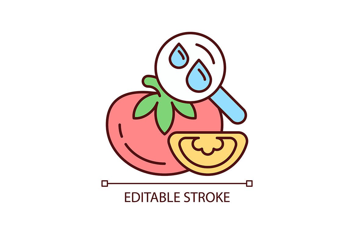 Food testing RGB color icons set