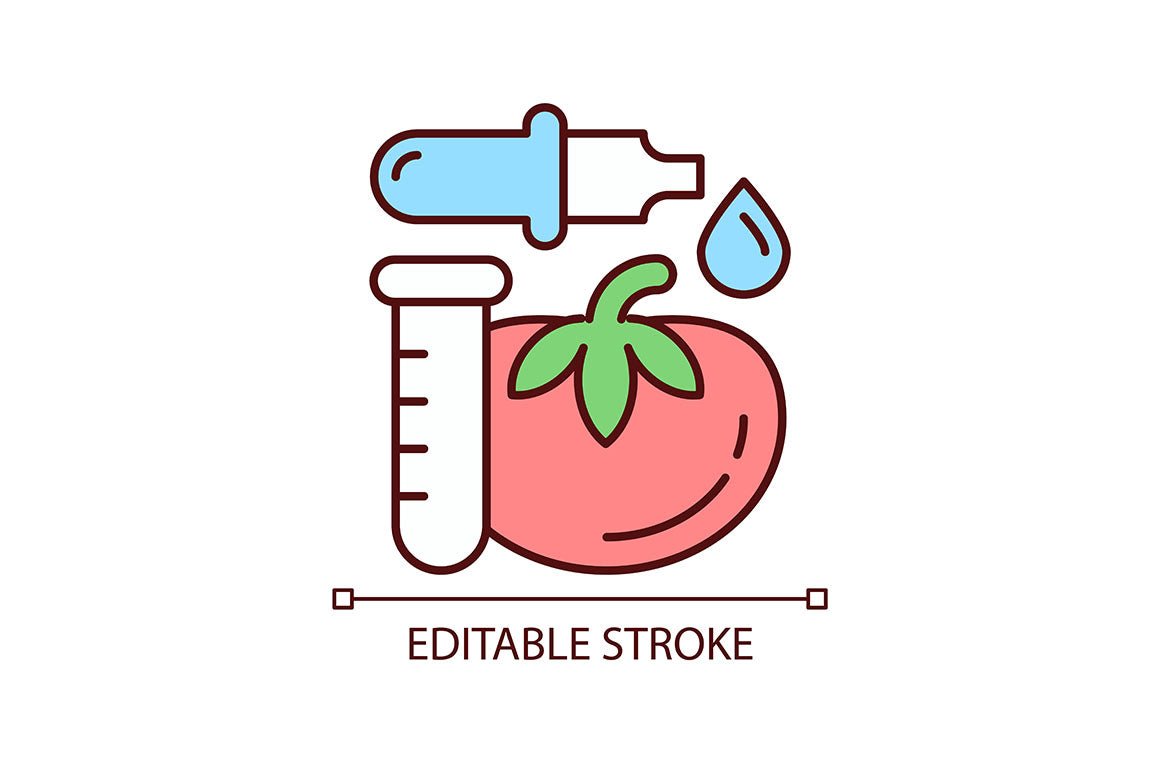 Food testing RGB color icons set
