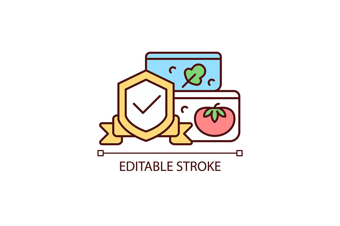 Food testing RGB color icons set