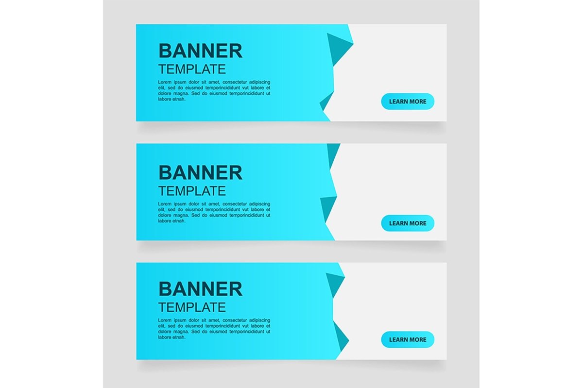 Freelance platform web banner template set