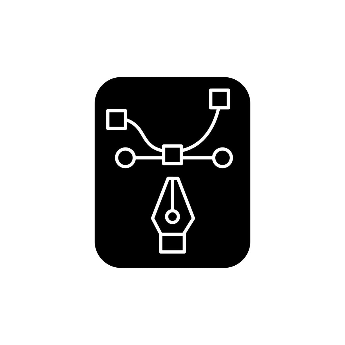 Freelance professions elements black glyph icons set on white space