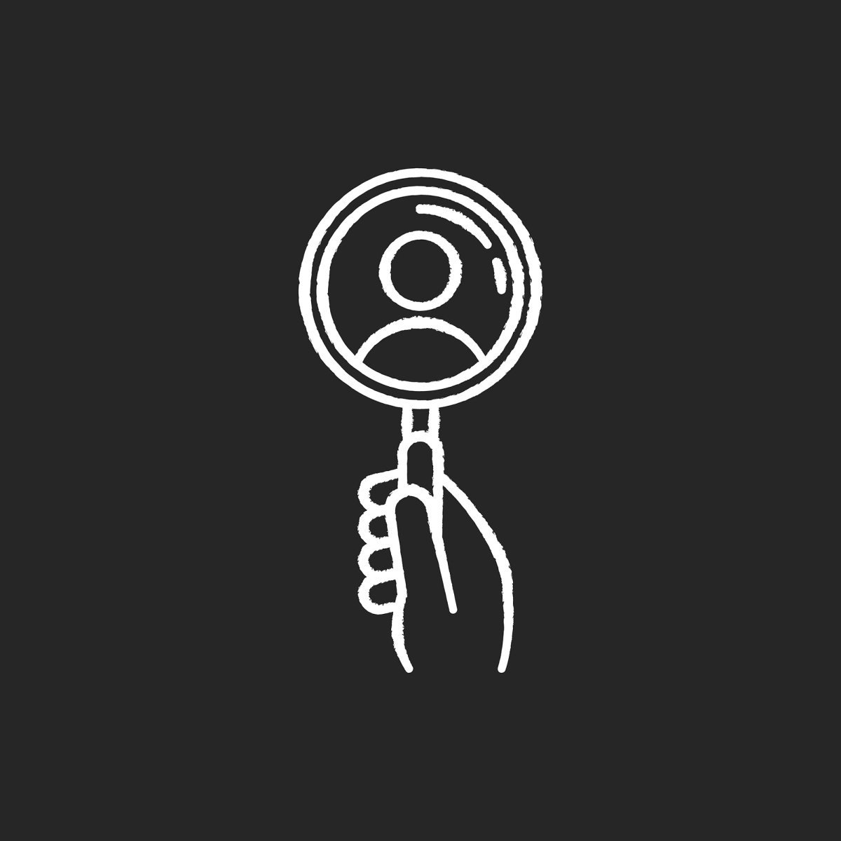 Freelance professions elements chalk white icons set on black background