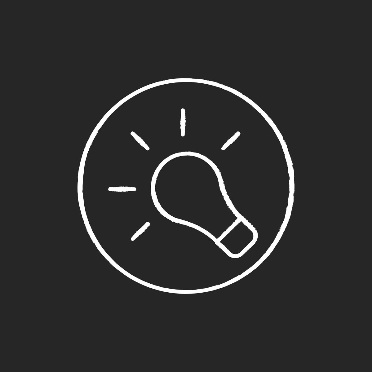Freelance professions elements chalk white icons set on black background