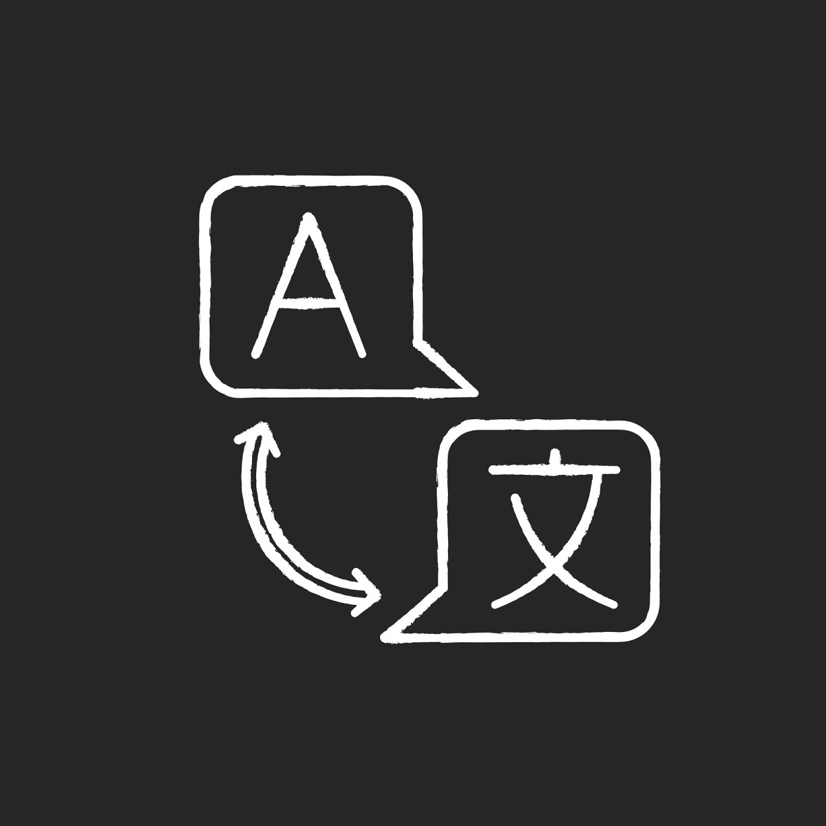 Freelance professions elements chalk white icons set on black background
