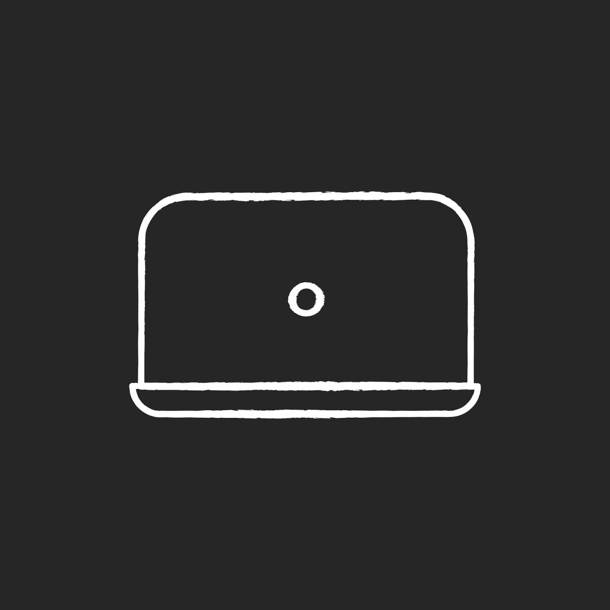 Freelance professions elements chalk white icons set on black background