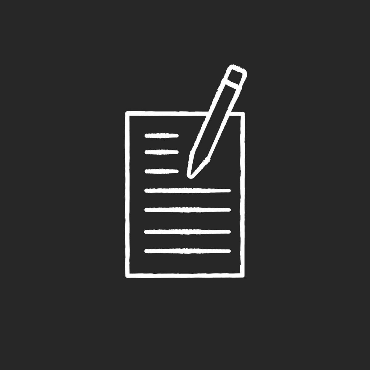 Freelance professions elements chalk white icons set on black background