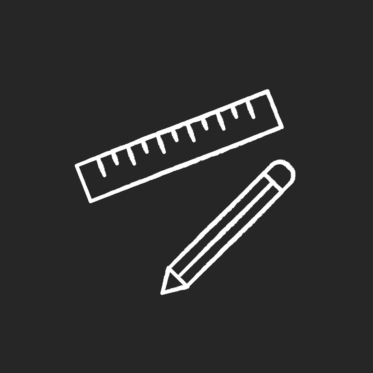 Freelance professions elements chalk white icons set on black background