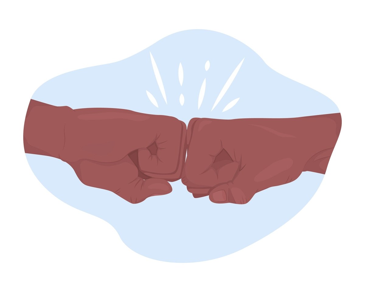 Friendly interaction 2D vector isolated illustration set