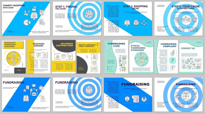 Fundraising brochure template set