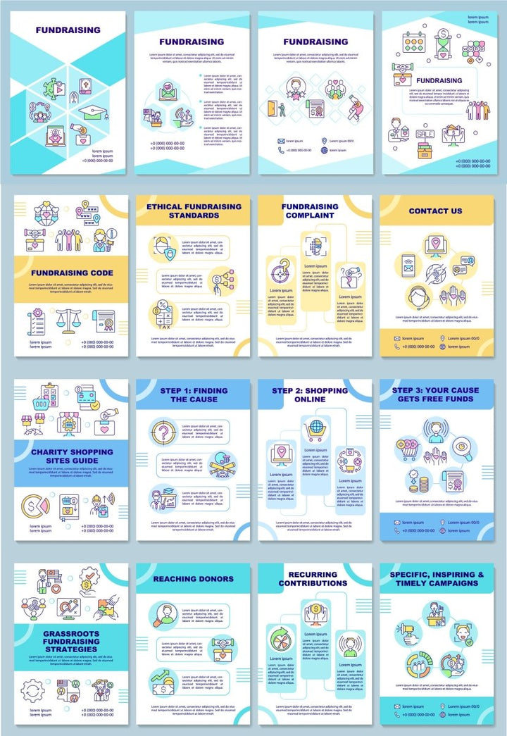 Fundraising brochure template set