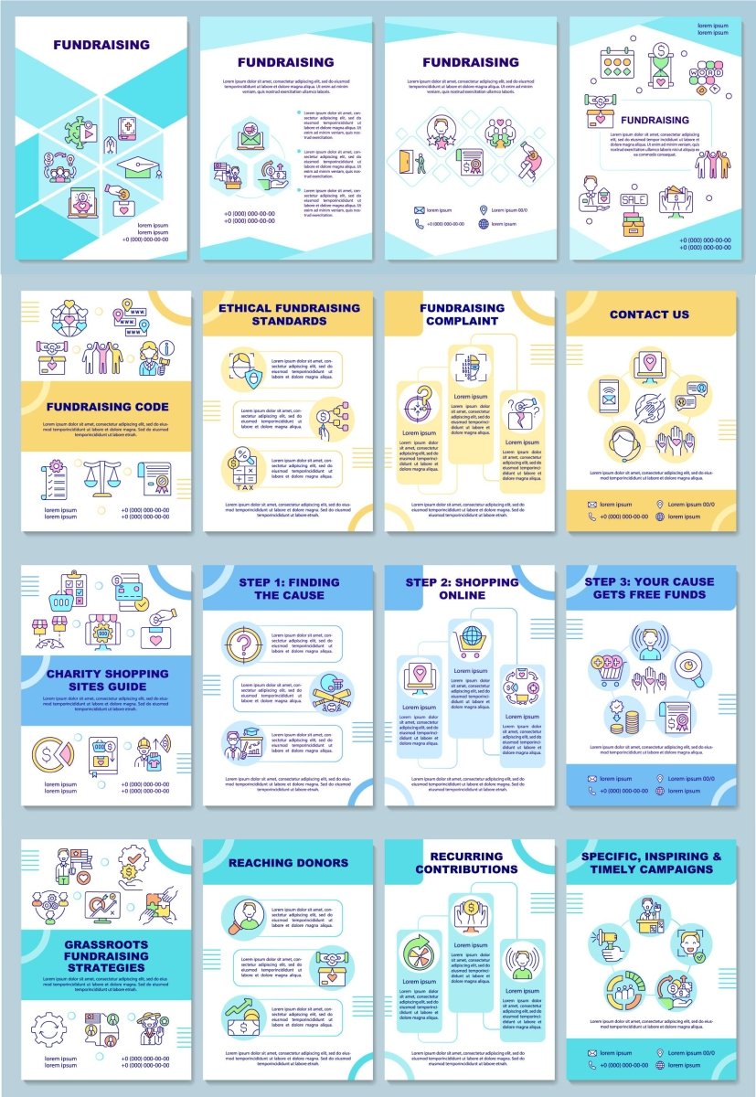 Fundraising brochure template set