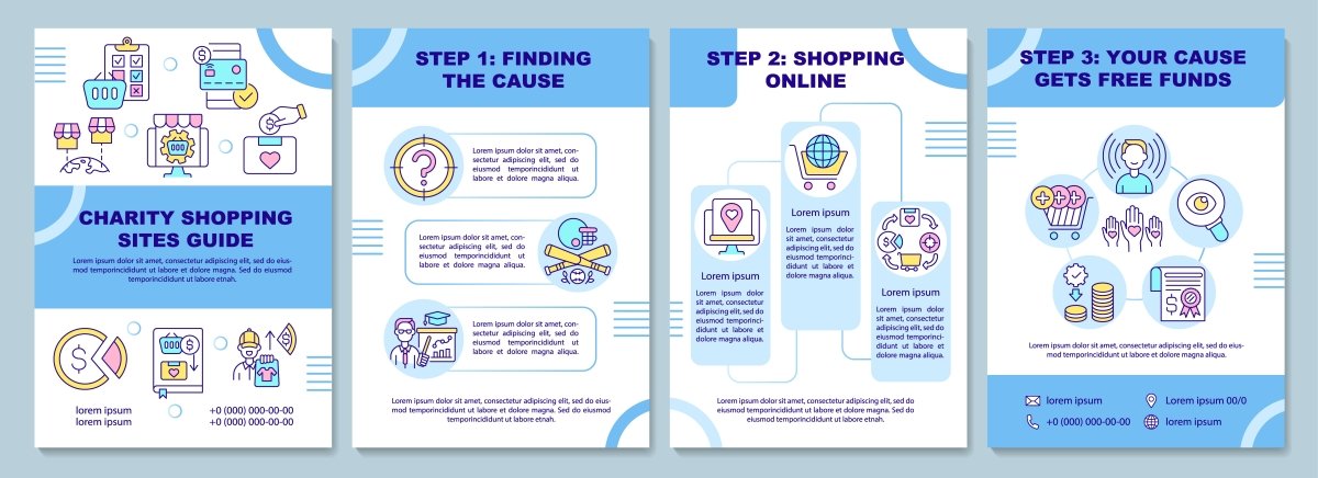 Fundraising brochure template set