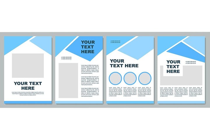 Geometric universal brochure template set