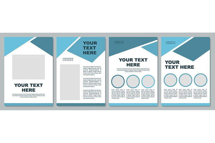 Geometric universal brochure template set