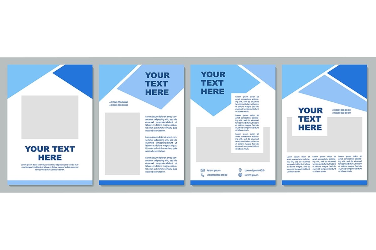 Geometric universal brochure template set