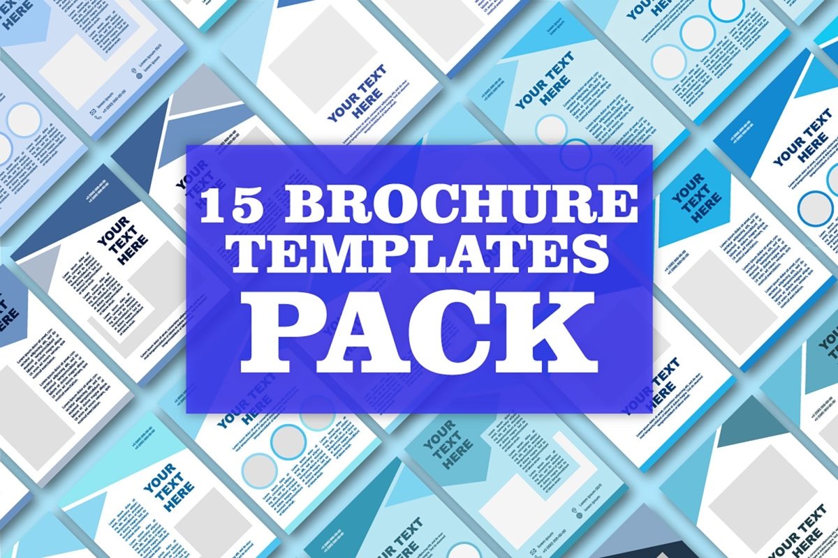 Geometric universal brochure template set