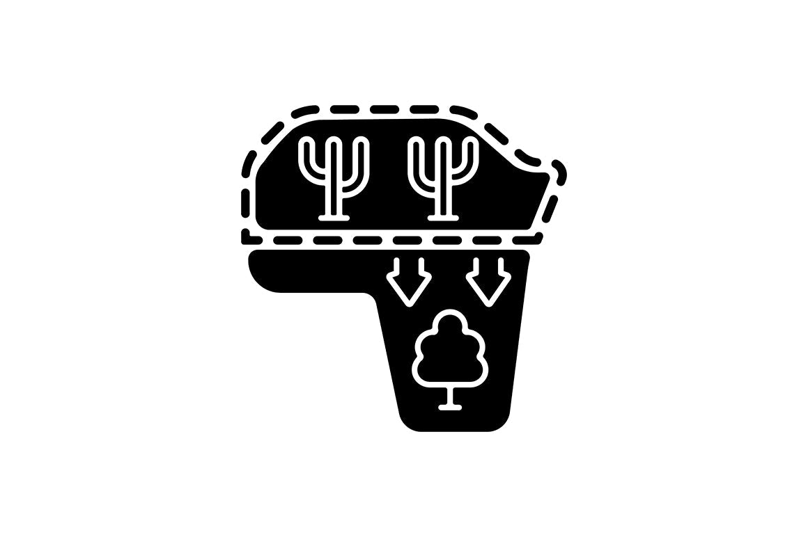 Global water crisis black glyph icons set on white space