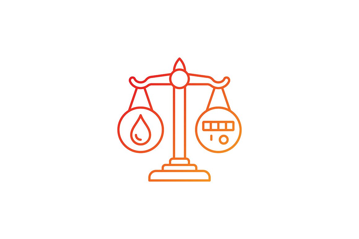 Global water crisis gradient linear vector icons set