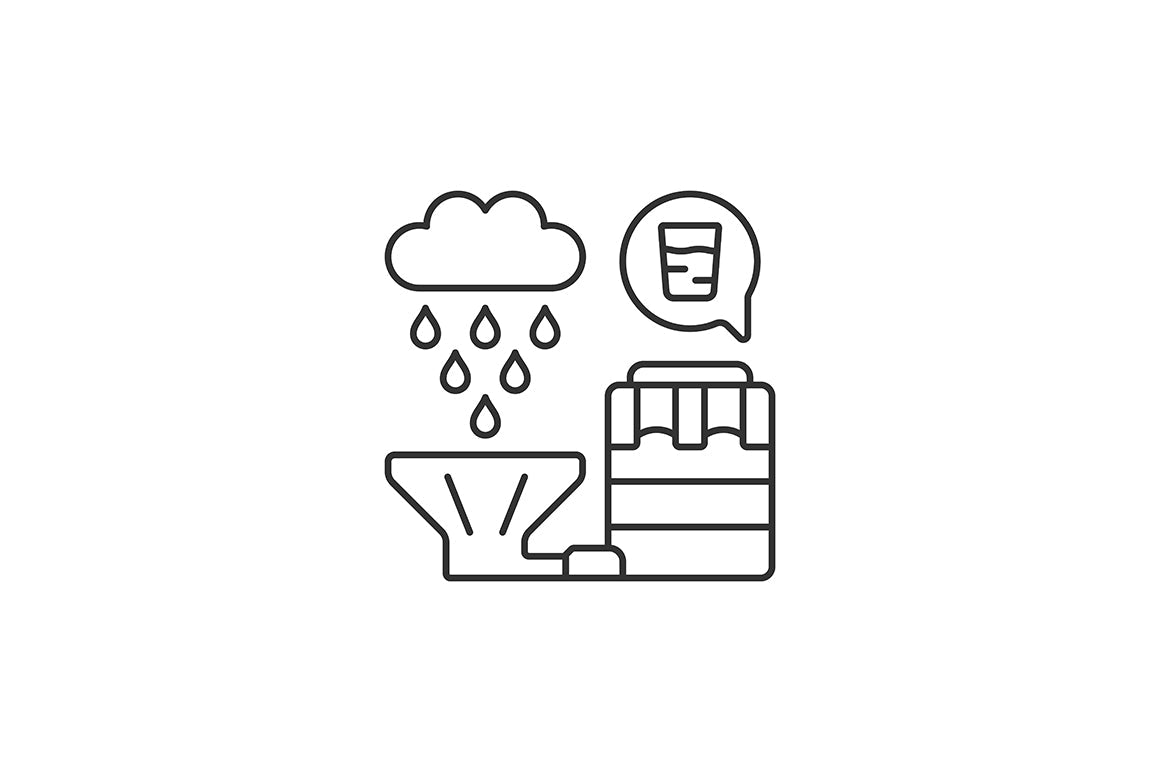 Global water crisis linear icons set for dark and light mode