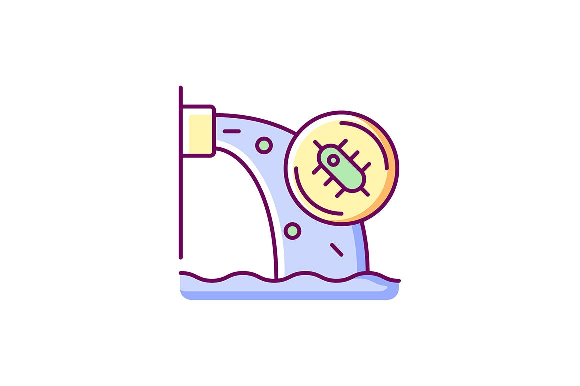 Global water crisis RGB color icons set