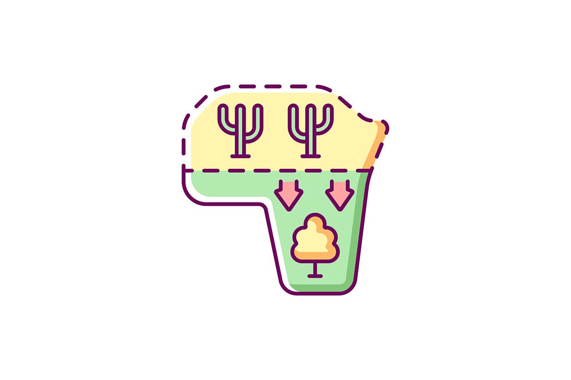 Global water crisis RGB color icons set