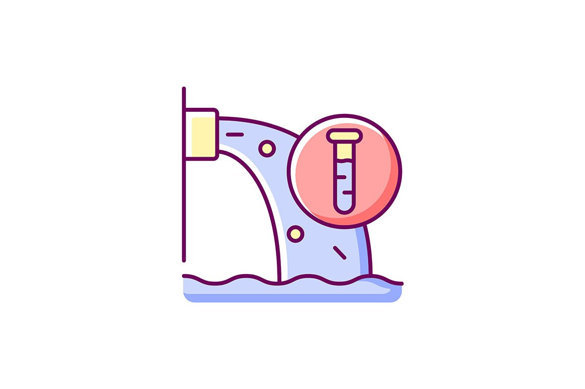 Global water crisis RGB color icons set