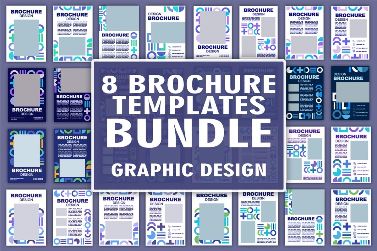 Graphics for marketing brochure template bundle