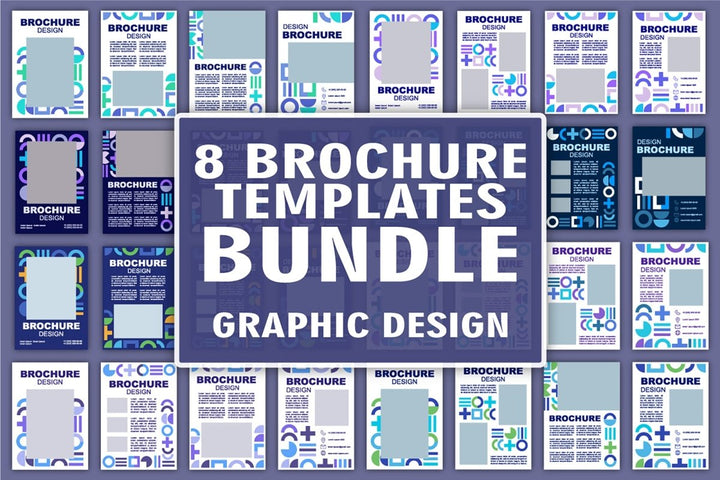 Graphics for marketing brochure template bundle