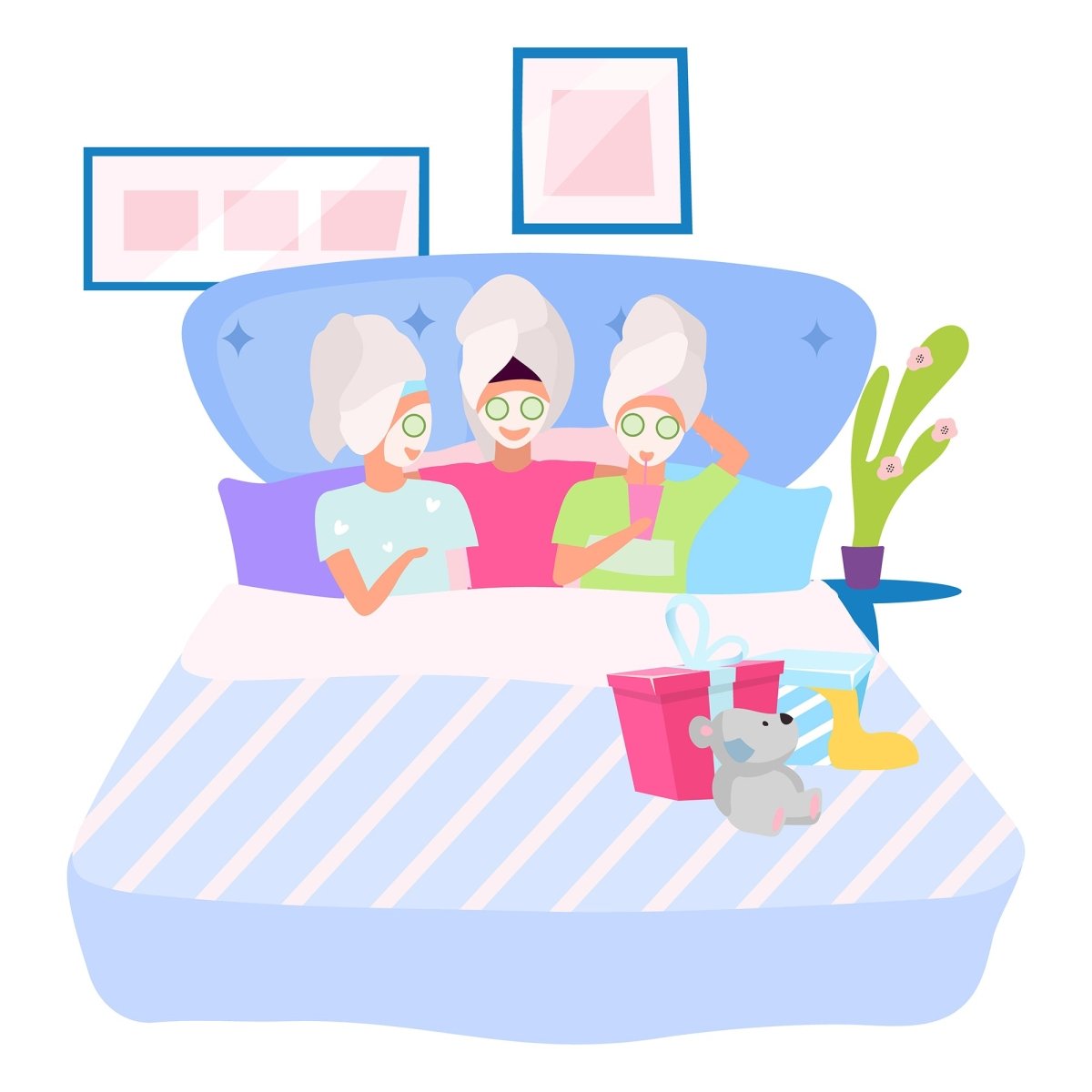 Group of people, friends flat vector illustrations set