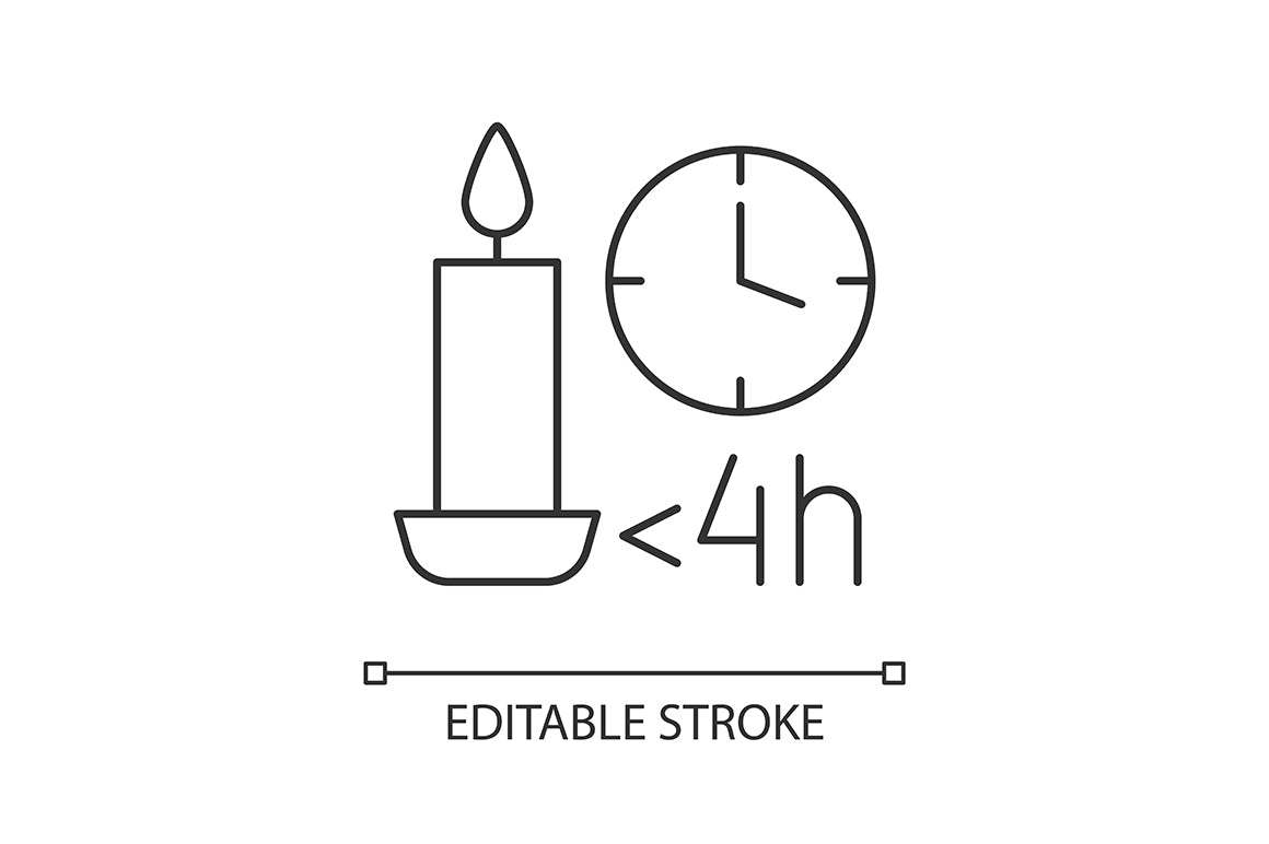 Handmade candles label linear manual label icons set for dark and light mode