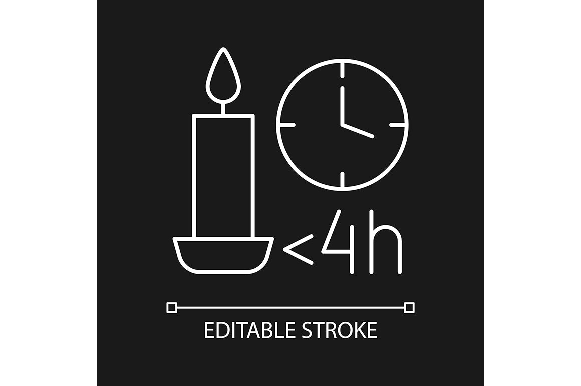Handmade candles label linear manual label icons set for dark and light mode