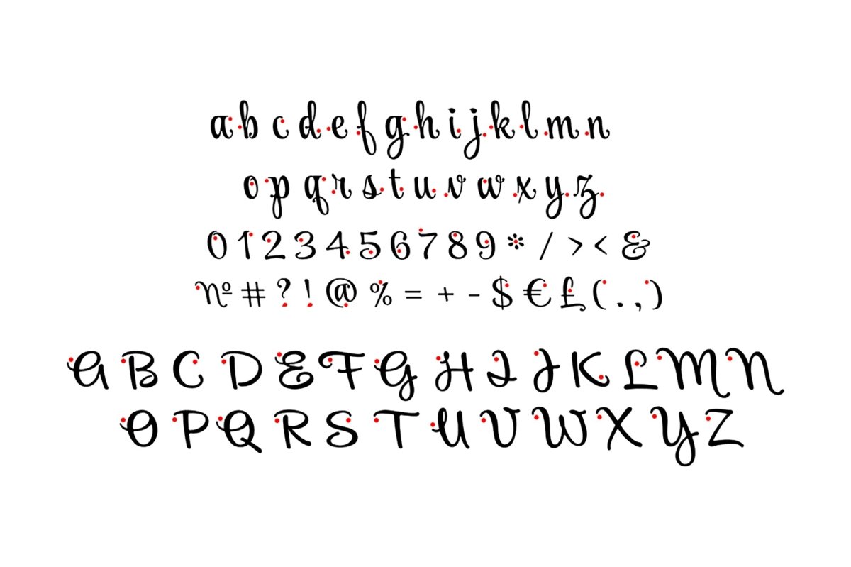 Handwritten script alphabet bundle