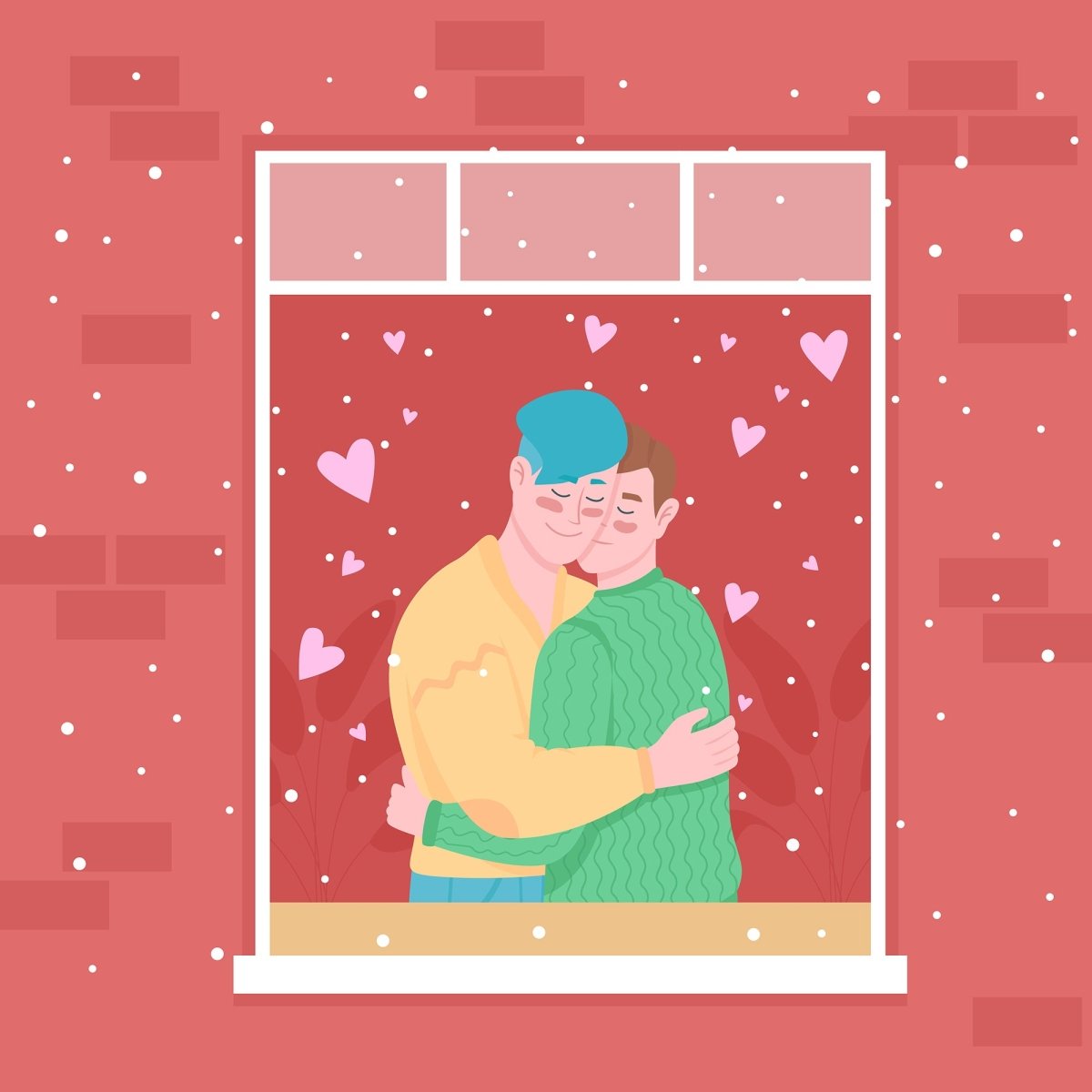 Happy Valentines day color vector illustration bundle
