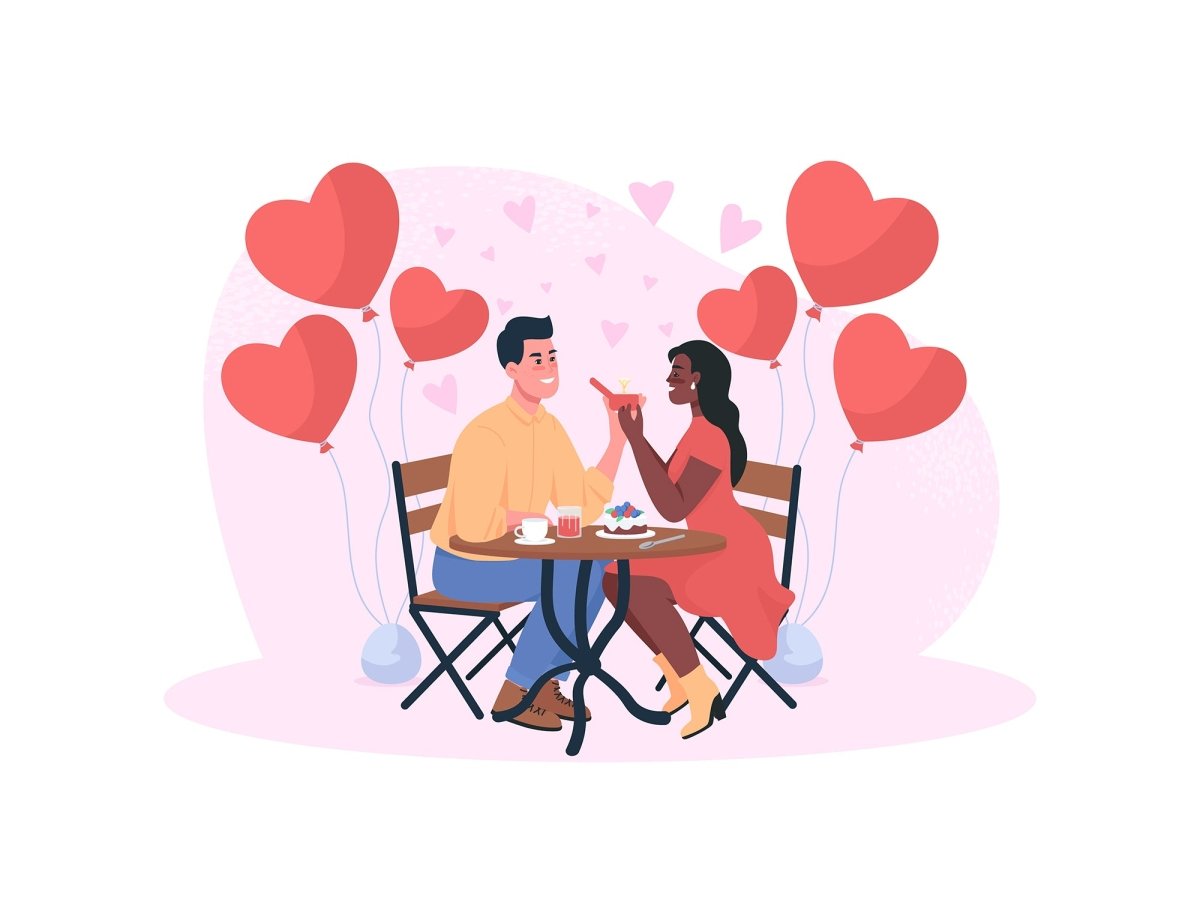 Happy Valentines day color vector illustration bundle