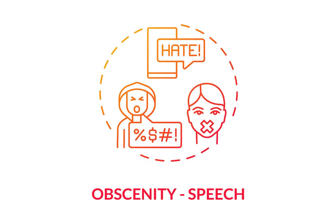 Hate speech concept icons bundle