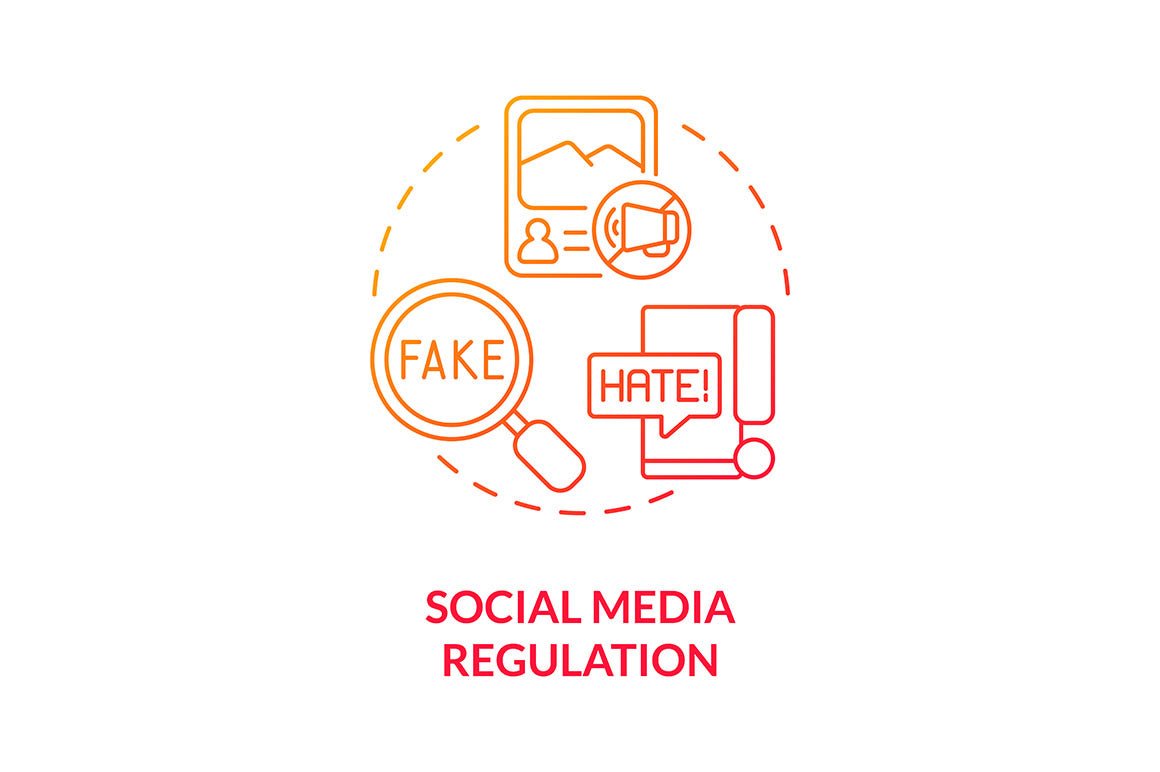 Hate speech concept icons bundle