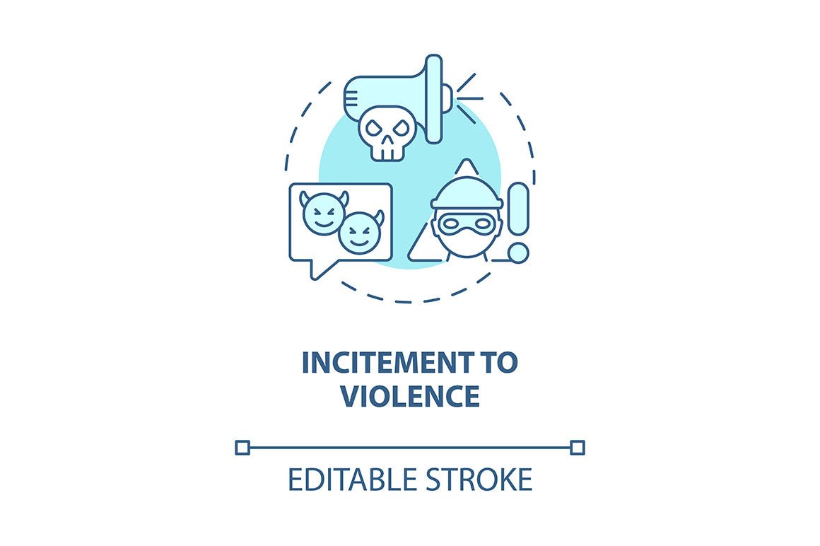 Hate speech concept icons bundle