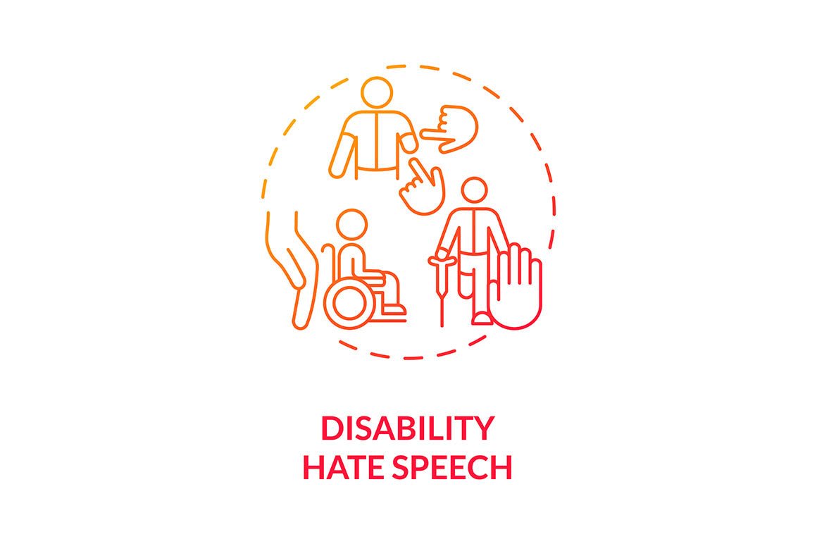 Hate speech concept icons bundle