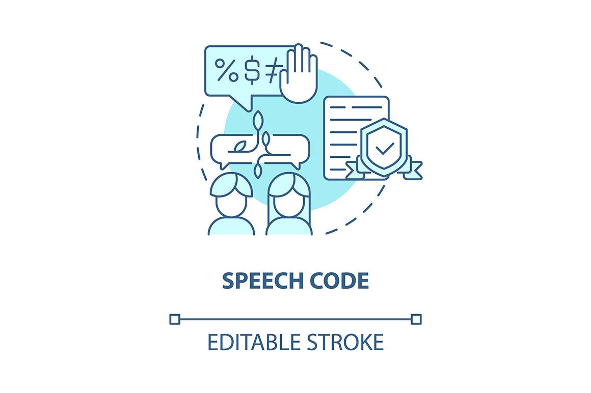 Hate speech concept icons bundle