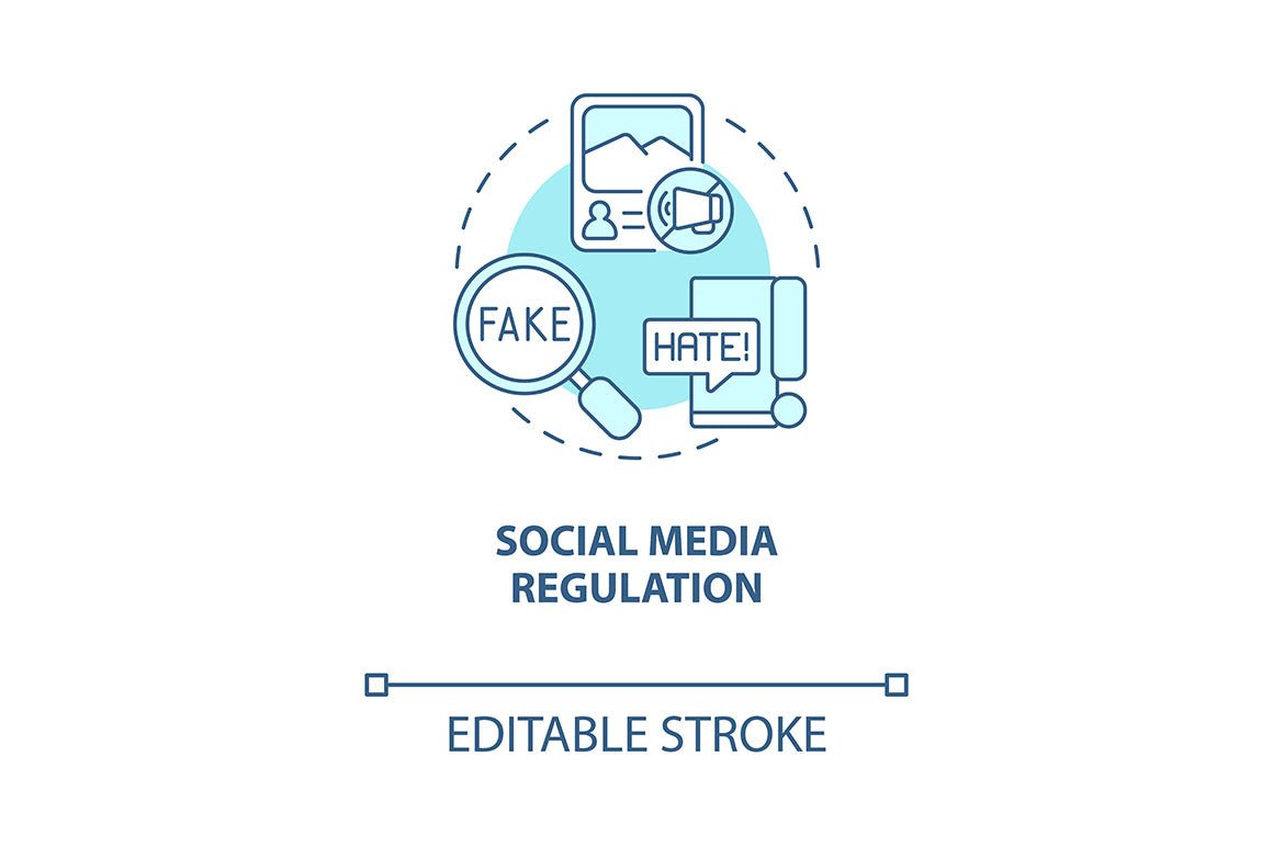 Hate speech concept icons bundle