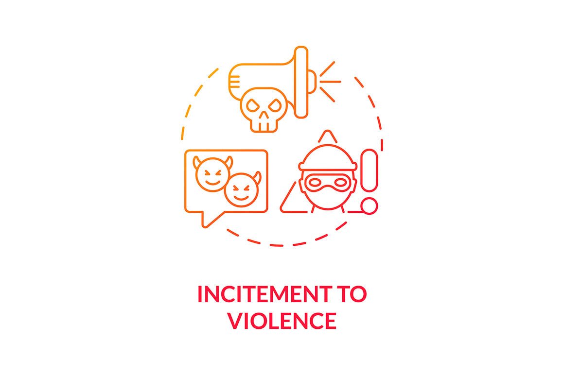 Hate speech concept icons bundle