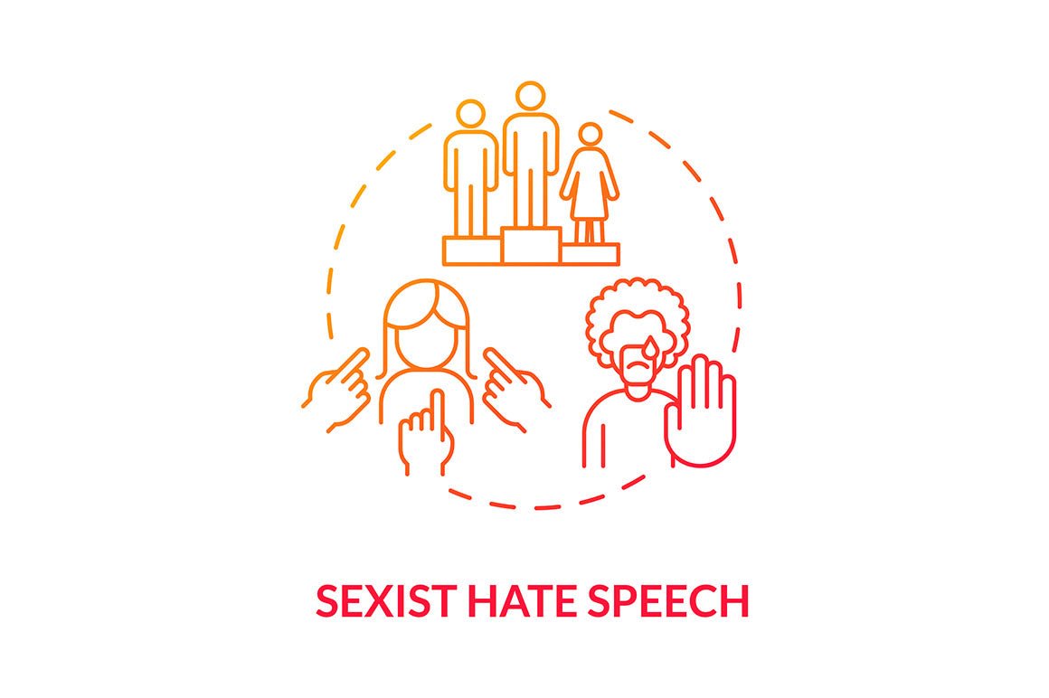 Hate speech concept icons bundle