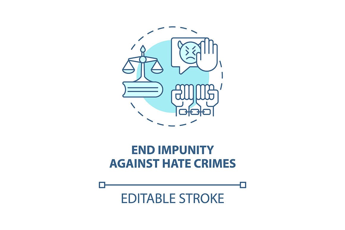Hate speech concept icons bundle