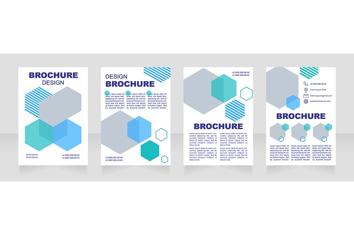 Health blank brochure template bundle