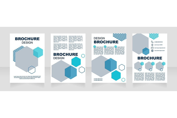 Health blank brochure template bundle